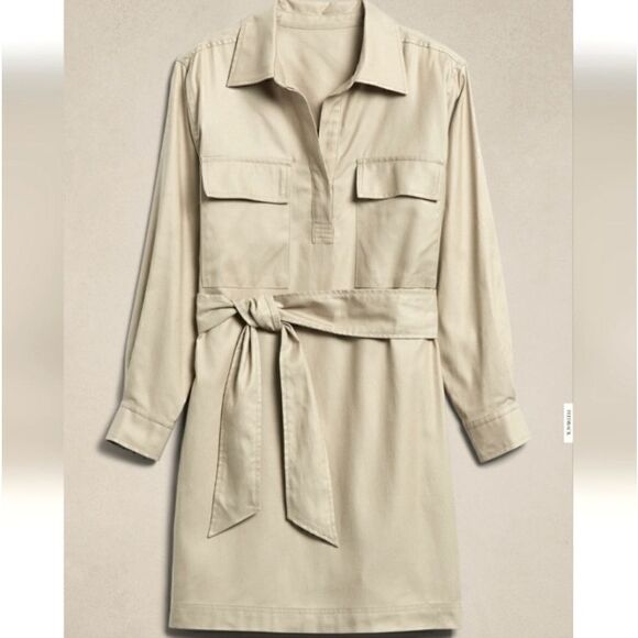 BANANA REPUBLIC TWILL UTILITY
MINI SHIRTDRESS - Picture 4 of 8
